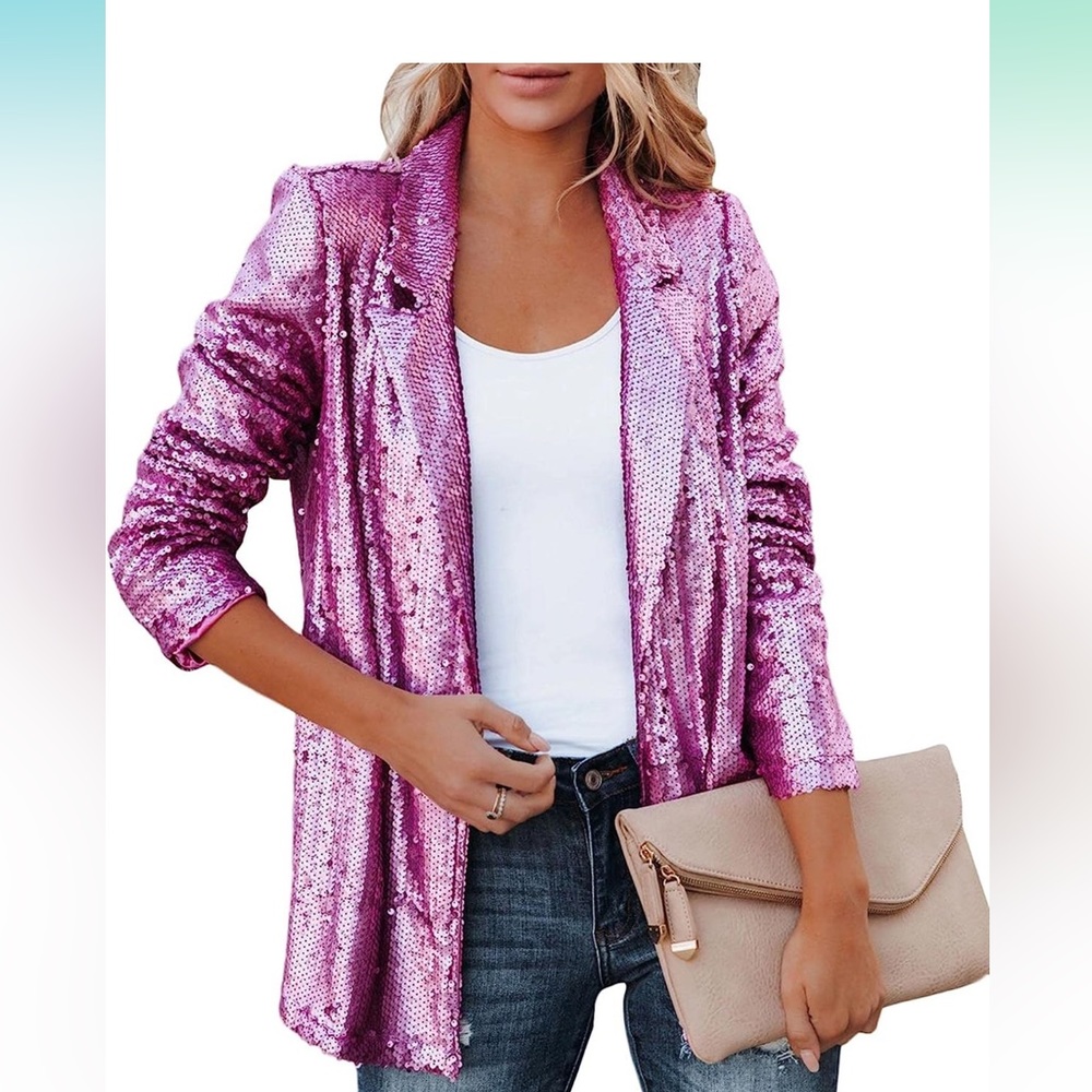 Brand new , never worn Pink sparkle blazer